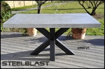 table haute beton cire metal 