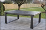 table basse metal beton cire vostok